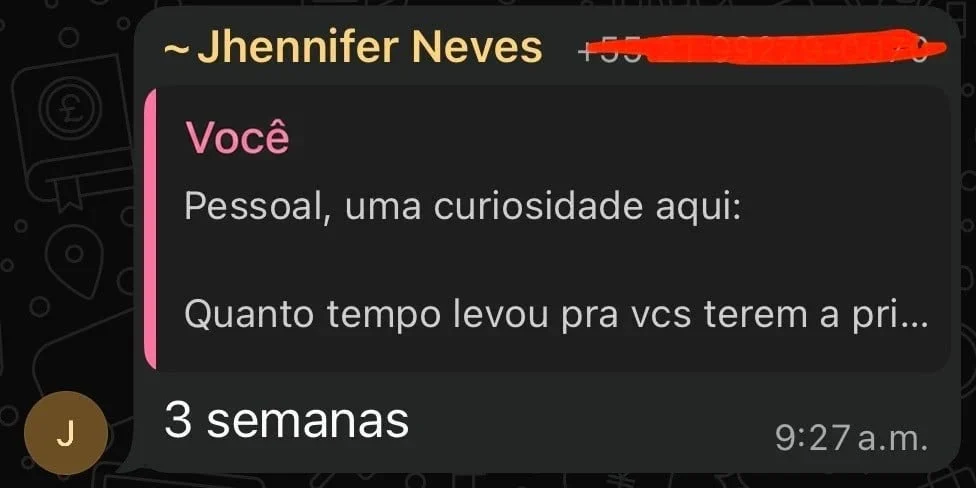 Depoimento Jhennifer